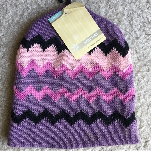 Max Grey Accessories - Max Grey Ladies Knit Hat Pink Purples Black